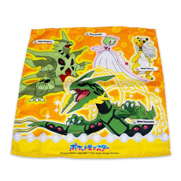 Pokemon（ポケモン） 送料無料 大判ハンカチ3枚組 メガレックウザ柄
