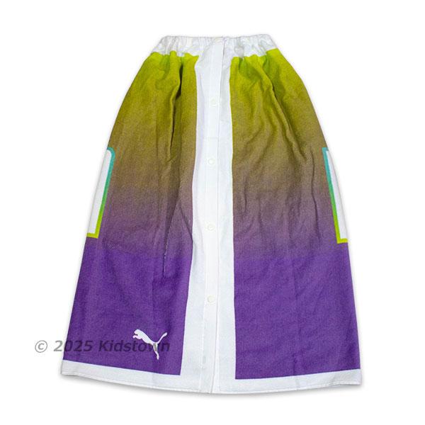 送料無料 PUMA ラップバスタオル パープル 約80×120cm ラップタオル