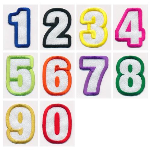 縦7cmサイズ】 数字_A ワッペン / 大きい 刺繍 アイロン : 子ども服と