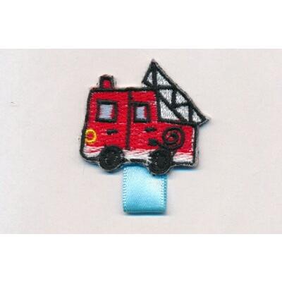 名札ワッペン 名札クリップ ハンドメイド 消防車 名札付けワッペン】消防車_Aワッペン : 子ども服と刺繍の店WR - 通販