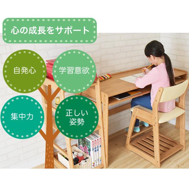 木製学習机 トレッペ グローイングデスクワイド JUD-3232 ツインデスク 学習デスク