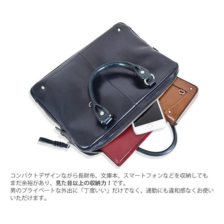 極美品✨️キーファーノイ　ビジネスバッグ　レザー　ダークネイビー ミニ Kiefer neu（キーファーノイ） 【ポイント10倍】ミニブリーフ クラッチ