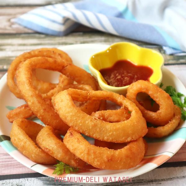 ビアバッターオニオンリング3/8インチ 500g beerbatteredonionプレミアムデリカわたせいヤフー店 通販