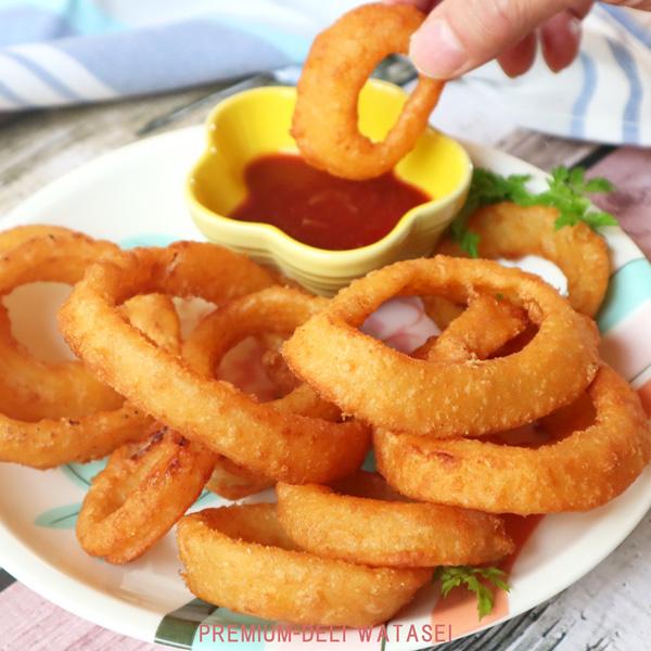 ビアバッターオニオンリング3/8インチ 500g beerbatteredonionプレミアムデリカわたせいヤフー店 通販