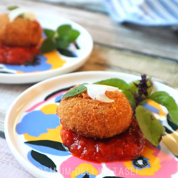 ライスコロッケ【トマトバジルリゾット】 risotto croquette tomato&basil tomatorisottoプレミアムデリカわたせいヤフー店 通販 Yahoo