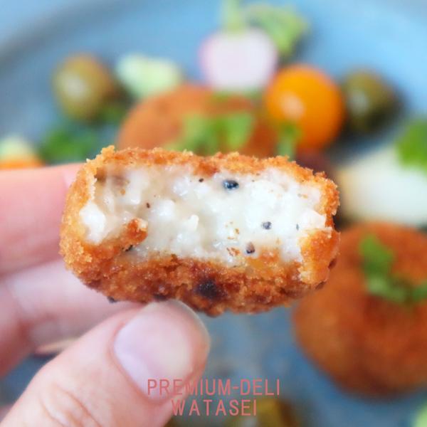 ライスコロッケ【マッシュルームトリュフ風リゾット】 risotto croquette mushroom truffle flavor trufflemushroomプレミアムデリカわた