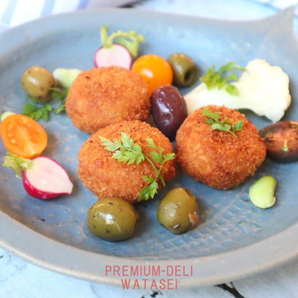 ライスコロッケ【マッシュルームトリュフ風リゾット】 risotto croquette mushroom truffle flavor trufflemushroomプレミアムデリカわた