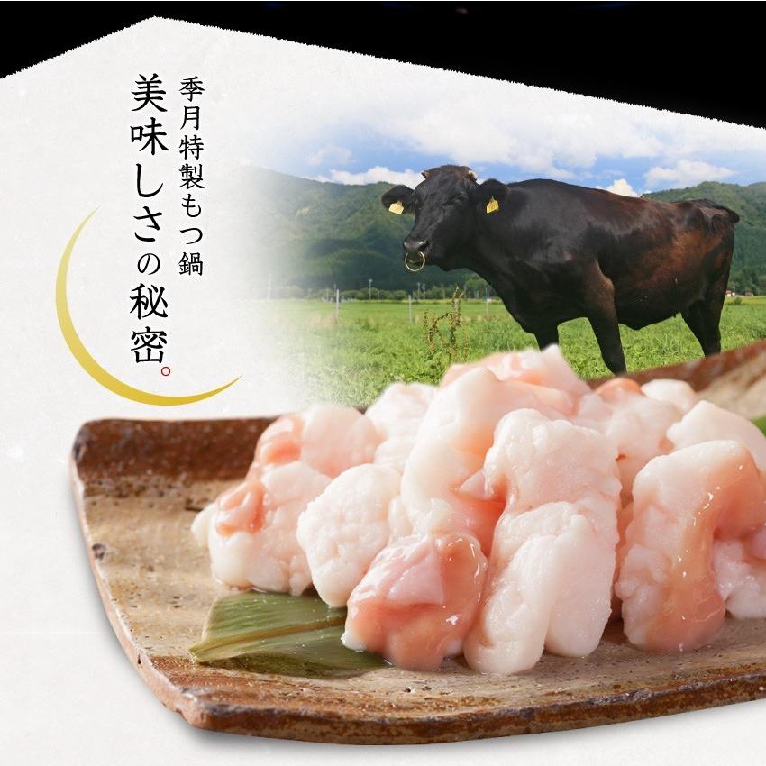 メガ盛り博多もつ鍋セット お取り寄せ グルメ  （新鮮国産もつ600g）選べるスープ 醤油 味噌 3,980円  ギフト | 季月・キサラギ | 04