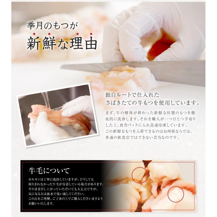 メガ盛り博多もつ鍋セット お取り寄せ グルメ  （新鮮国産もつ600g）選べるスープ 醤油 味噌 3,980円  ギフト | 季月・キサラギ | 06