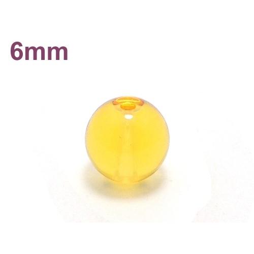 パワーストーン天然石ビーズ粒売り シトリンクォーツAAA(11月誕生石)6ミリ 金運 ハンドメイド・手作りアクセサリー用 (11613) | 