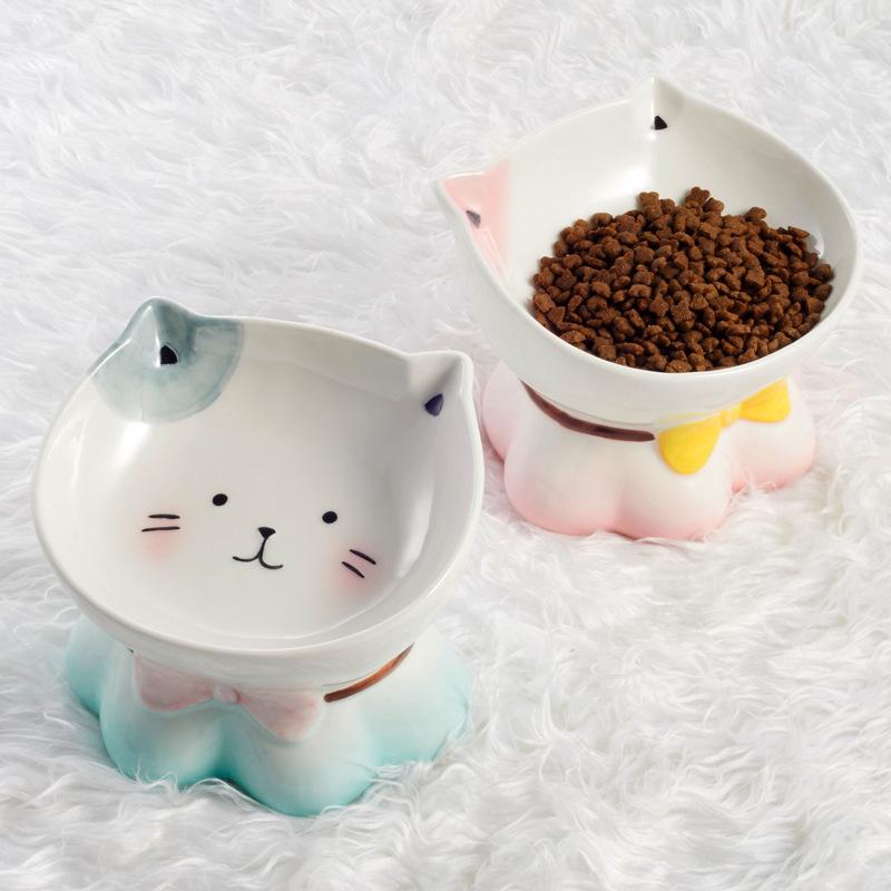フードボウル 猫用食器 ペット用 猫 犬 食器 餌入れ 水入れ 可愛い 餌皿 おしゃれ 猫柄 セラミック 皿 滑り止め 小型犬 猫用 陶器 ごはん皿 ペット食器 Bt キエツ 通販 Yahoo ショッピング
