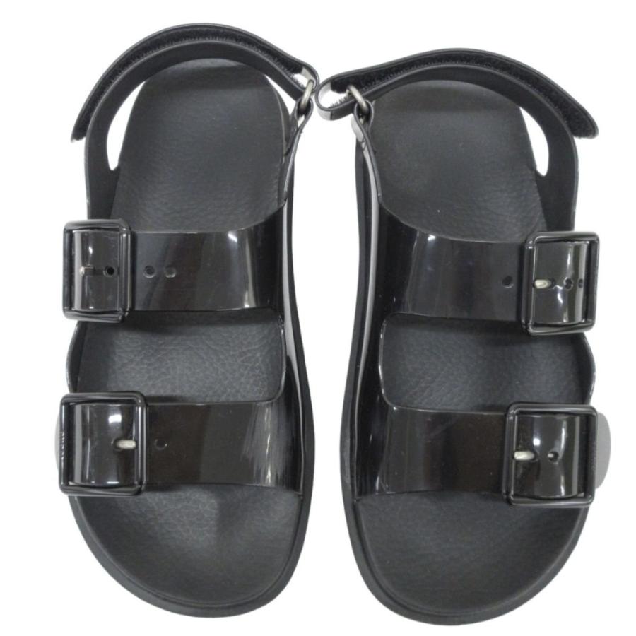 GUCCI ミニダブルＧ　ベルクロラ バーサンダルサイズ39 ブラック GUCCI（グッチ） 美品 Mini Double G Sandal ミニダブルG ベルクロ
