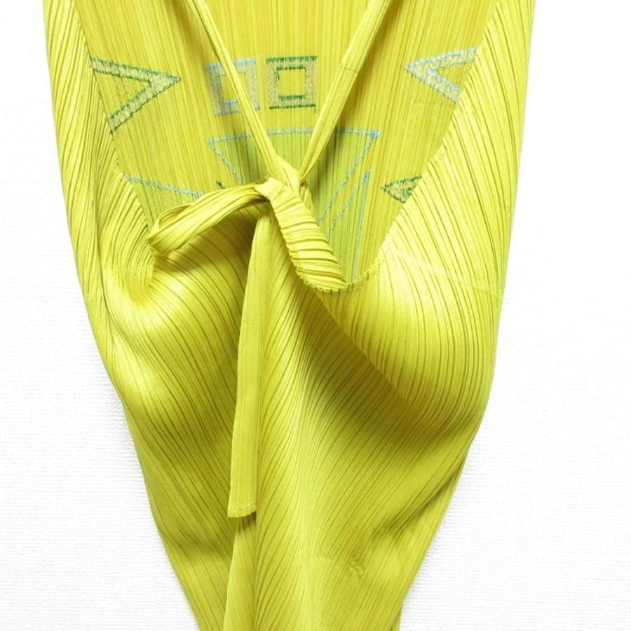 【タグ付き】プリーツプリーズ　ロングワンピース　イエロー　SIZE３（Ｌ） プリーツプリーズのおしゃれなワンピース タグ付き】プリーツプリーズ