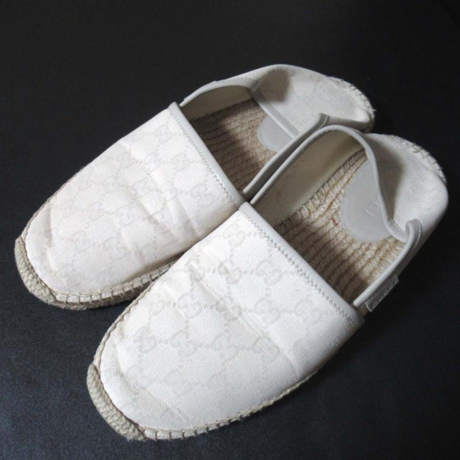GUCCI 美品 グッチ GG柄 キャンバス ジュート エスパドリーユ