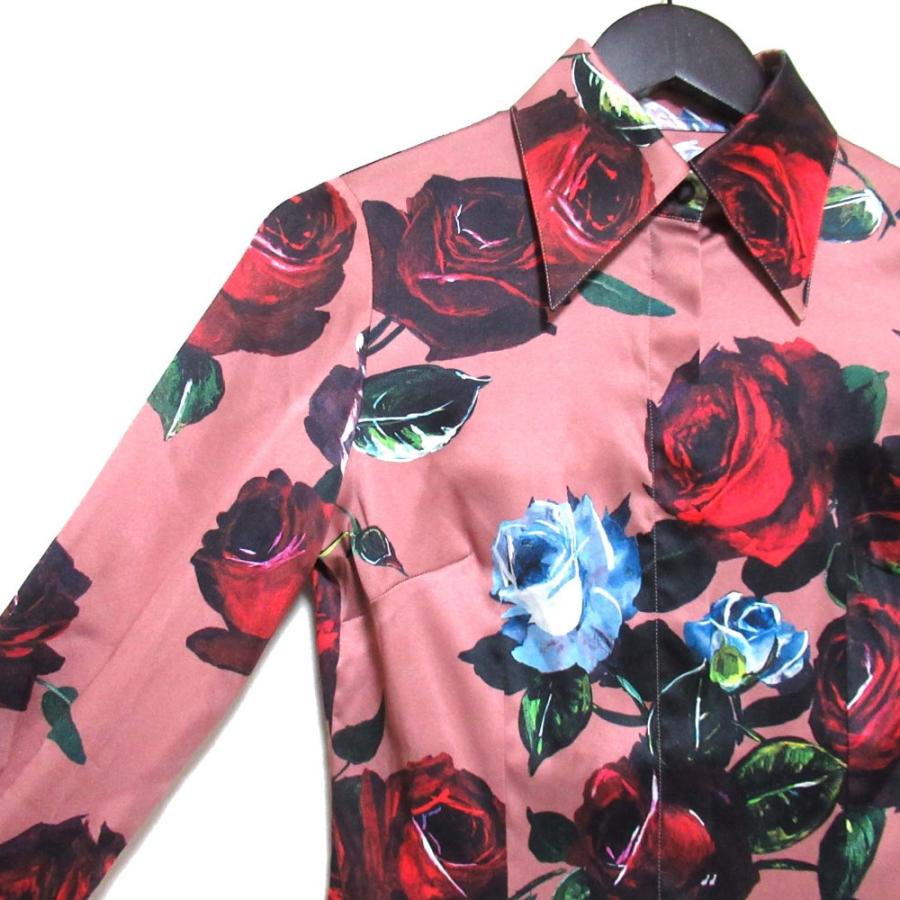 DOLCE&GABBANA 美品 ドルチェ＆ガッバーナ ローズ フラワープリント  