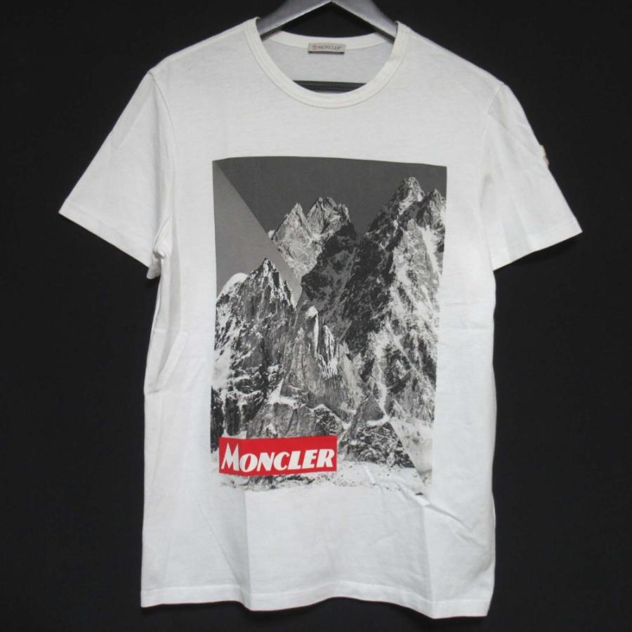MONCLER 美品 モンクレール 雪山 フォトプリント ミニワッペン 半袖 T 