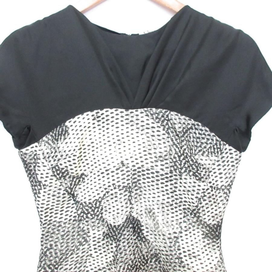 7 クリスチャンディオール ラップワンピース シルク 総柄 ドット