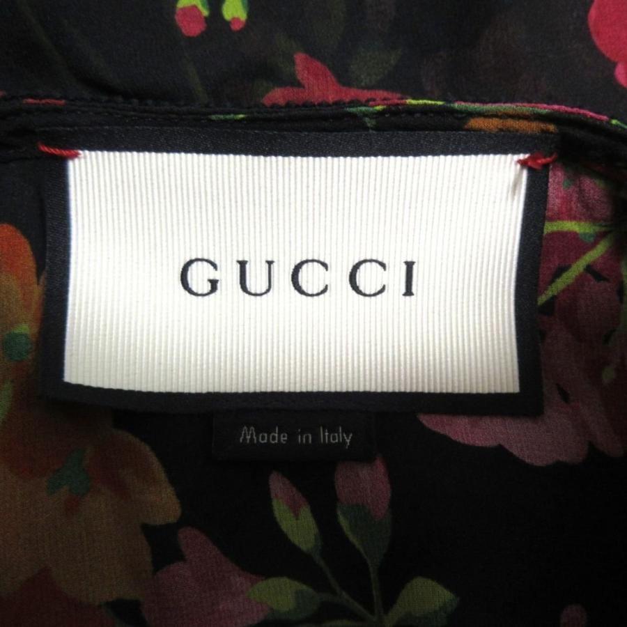 GUCCI（グッチ） 美品 シルク100％ フラワープリント シアー 半袖