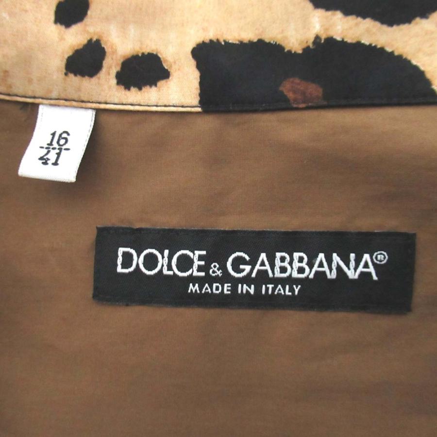 美品✨ドルチェ&ガッバーナ ゴートスキン ウエスタンシャツ レオパード柄 42 DOLCE&GABBANA（ドルチェ & ガッバーナ） 美品 レオパード柄 切り替え