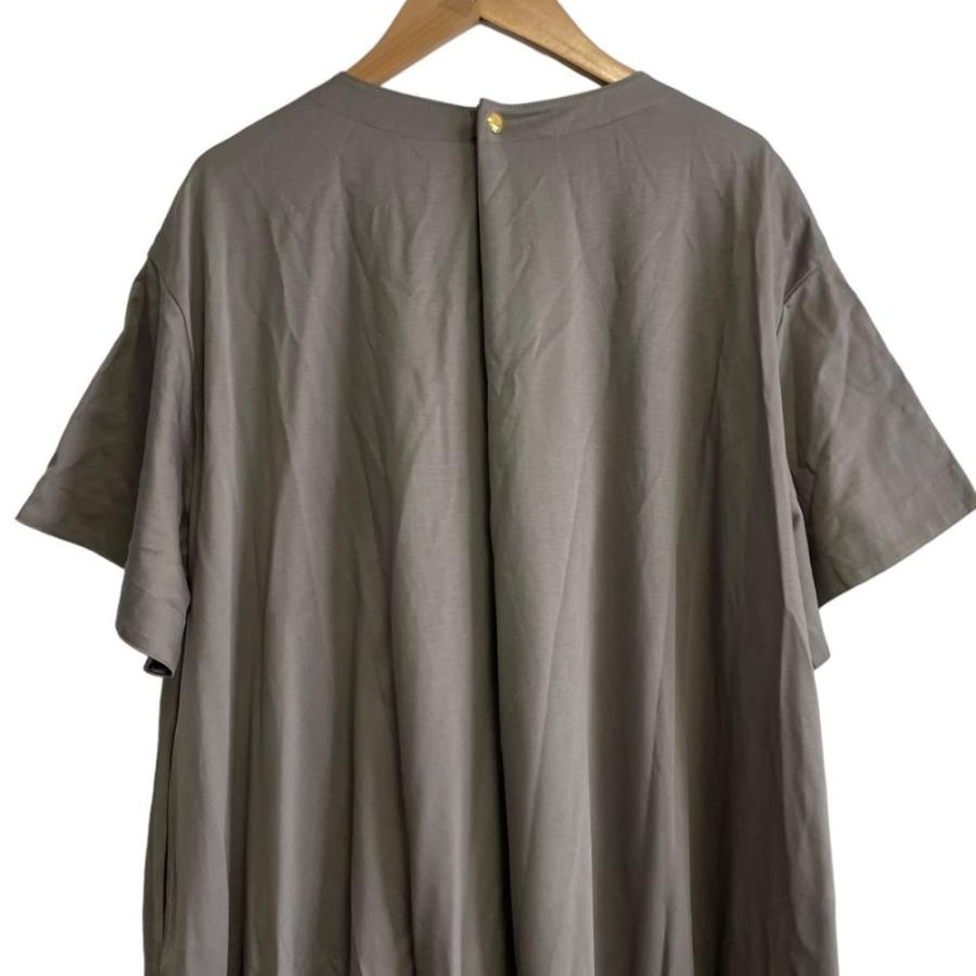 【美品】Drawer ドゥロワー スウェットロングワンピース グレー DRAWER（ドゥロワー） 美品 23SS DRAWER 半袖 クルーネック ロング