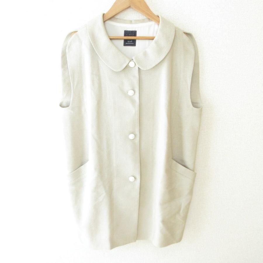 mina perhonen - 良品 mina perhonen ミナペルホネン ice&rock アイス＆ロック リネン×シルク ブラウス ベスト ジレ SS2237 38 ベージュ レディース 古着 中古 USED mina perhonen（ミナペルホネン） 良品 ice&rock アイス＆ロック