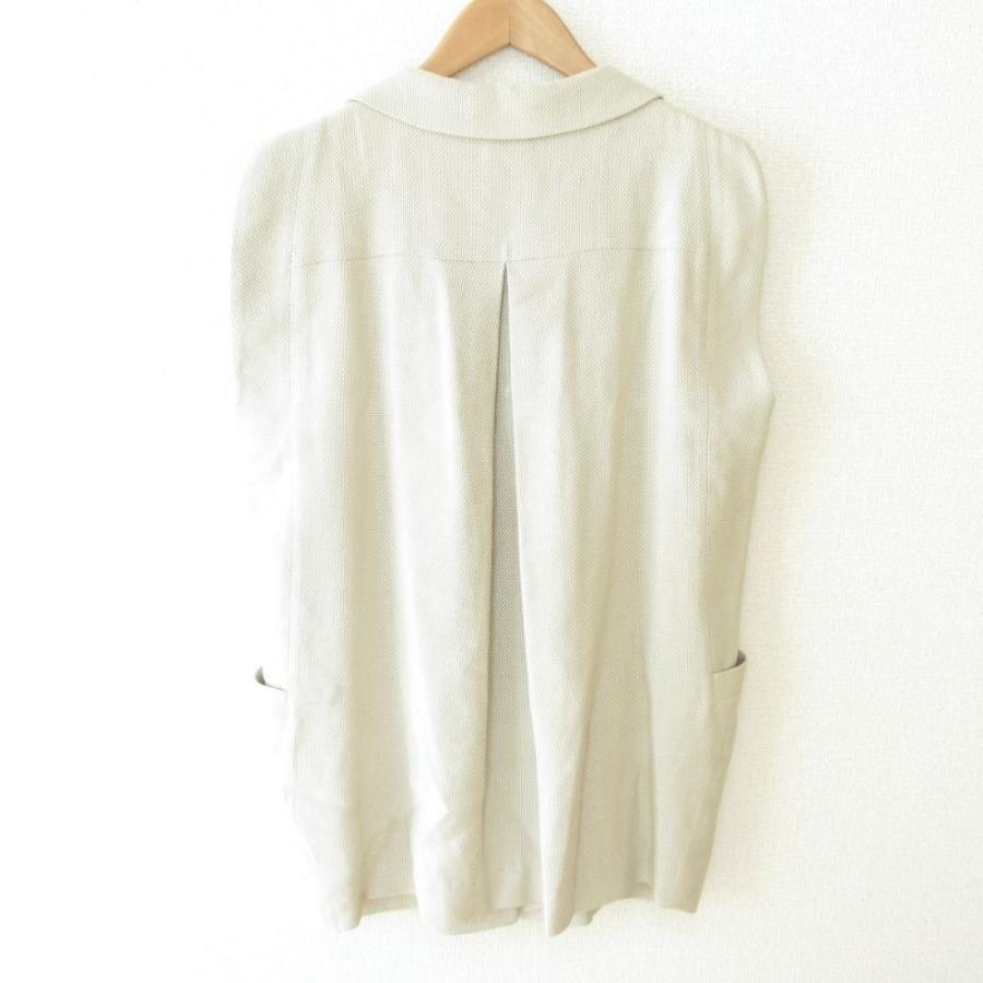 mina perhonen - 良品 mina perhonen ミナペルホネン ice&rock アイス＆ロック リネン×シルク ブラウス ベスト ジレ SS2237 38 ベージュ レディース 古着 中古 USED mina perhonen（ミナペルホネン） 良品 ice&rock アイス＆ロック