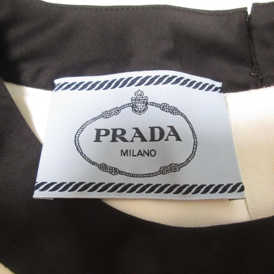 PRADA（プラダ） 良品 バイカラー ノースリーブ フレア ひざ丈
