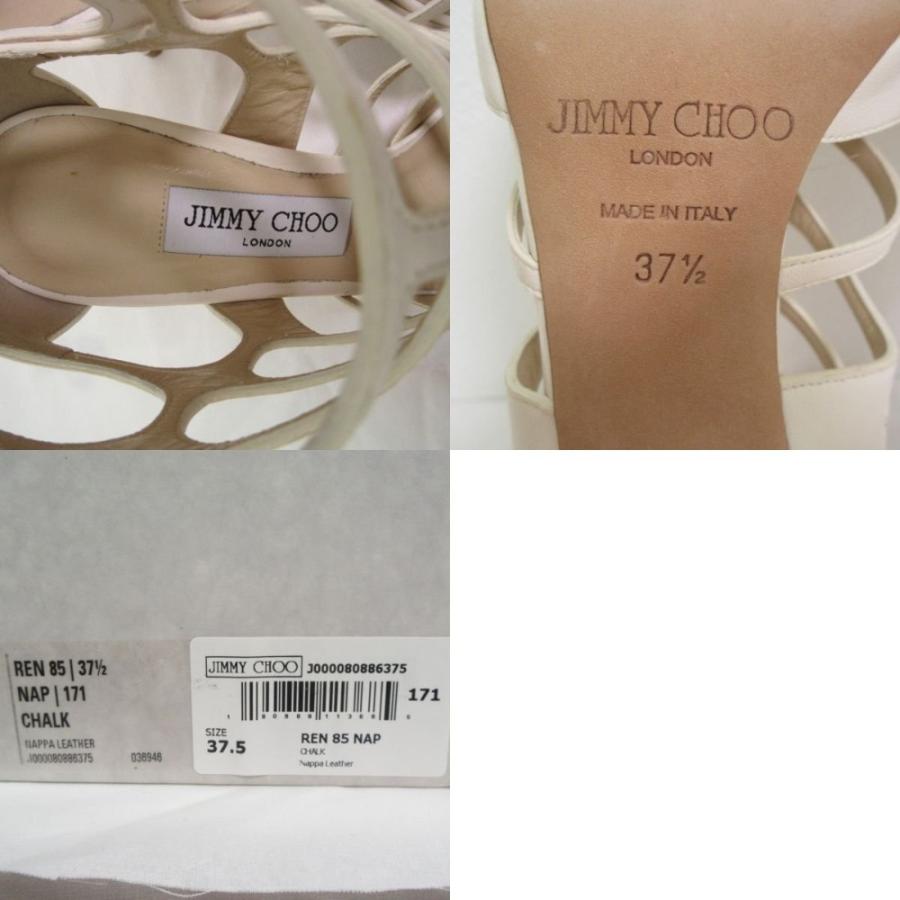JIMMY CHOO 新品同様 ジミーチュウ REN 85 カットアウト レザー