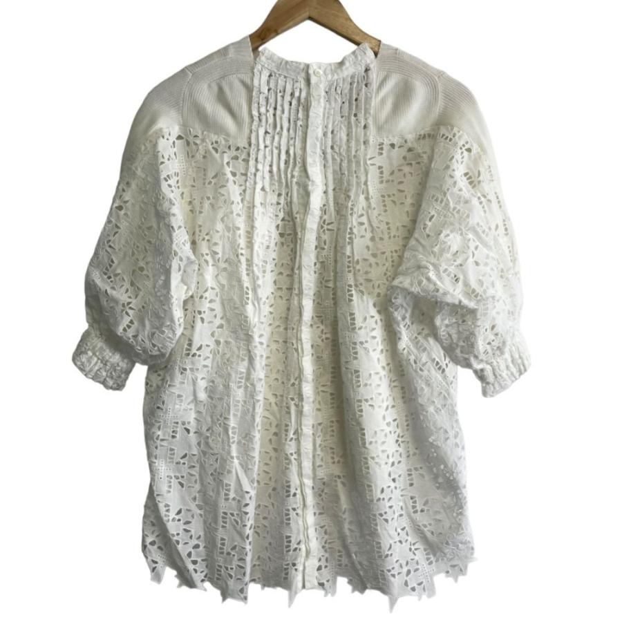 Sacai ✰サカイ　美品✰コレクション　バックレース　ブラウス　プルオーバー sacai（サカイ） 美品 21SS sacai Embroidery Lace Knit Pullover 五分