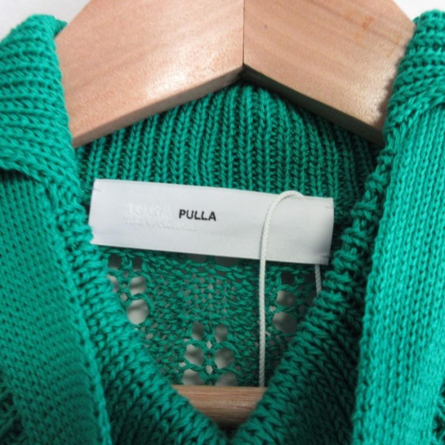 未使用 23SS TOGA PULLA トーガプルラ 長袖 Lace knit cardigan レース ニット カーディガン 38 グリーン レディース 古着 中古 USED TOGA（トーガ） 未使用 23SS TOGA PULLA トーガプルラ 長袖 Lace knit