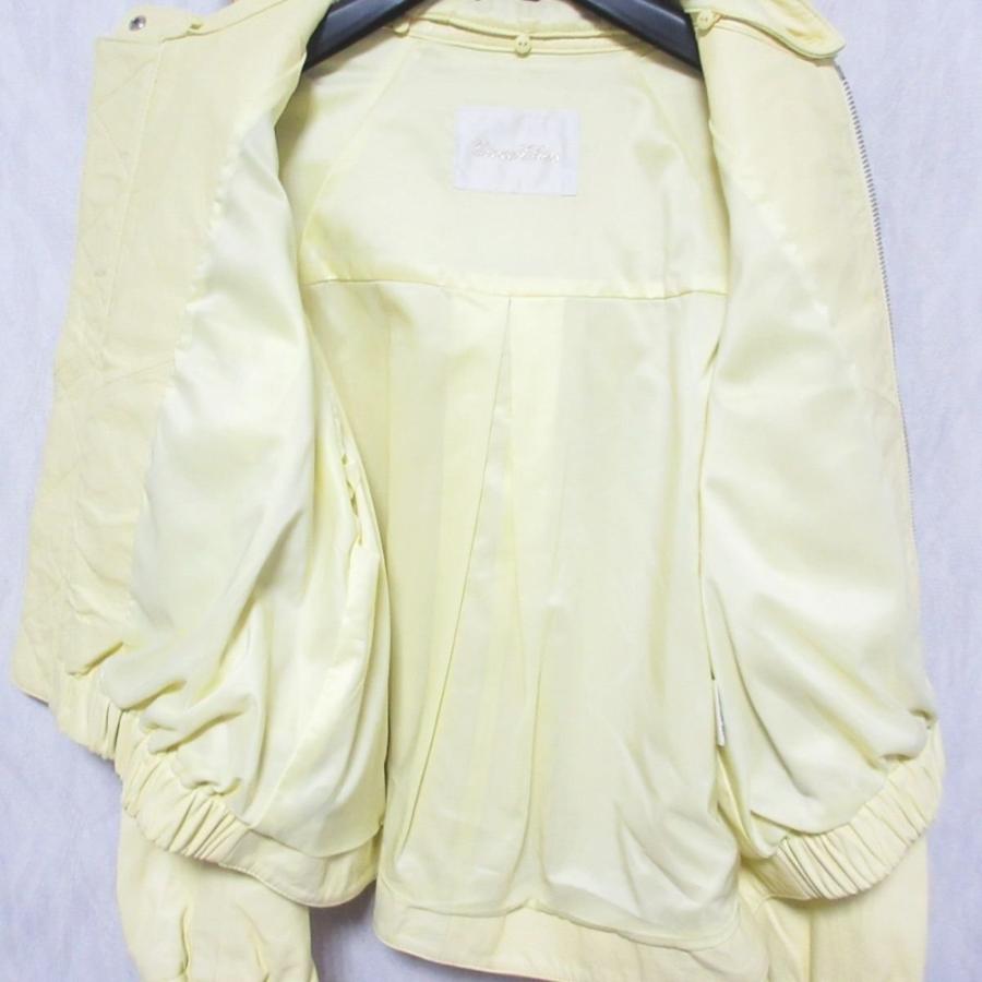 Grace Class - 美品 23SS GRACE CLASS グレースクラス グレースコンチネンタル レザーショートブルゾン 2WAY ジャケット 0223104078 36 イエロー レディース 古着 中古 USED GRACE CLASS 未使用 訳アリ 23SS GRACE CLASS グレースクラス