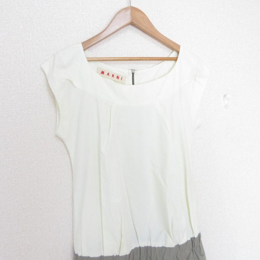 MARNI（マルニ） 美品 コットンナイロン 配色 切替 バイカラー 