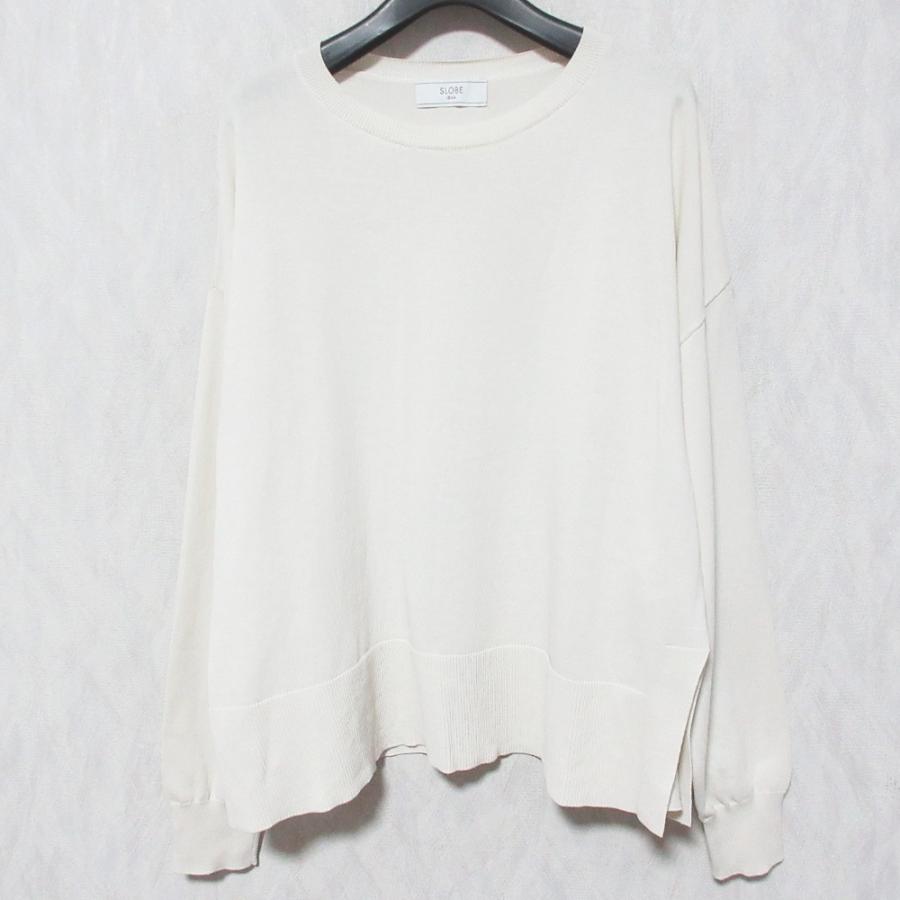 美品 23SS SLOBE IENA スローブイエナ アイスコットンクルーネックプル 