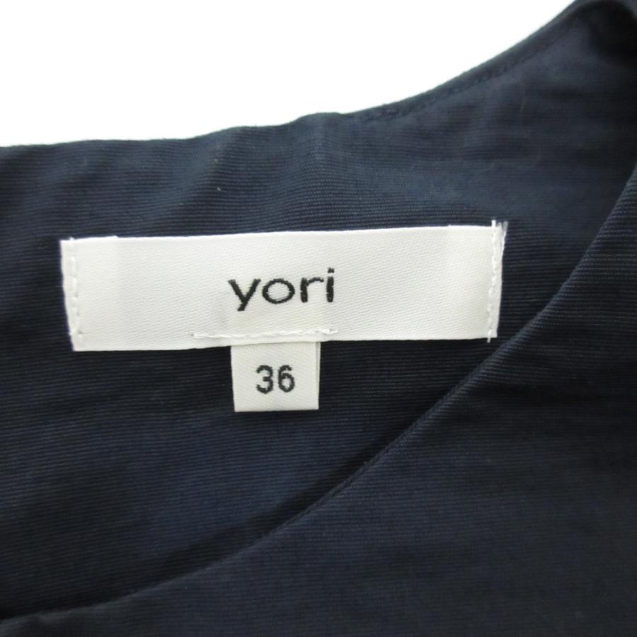 Yori 美品 ヨリ バックギャザー マキシ丈 ノースリーブワンピース 