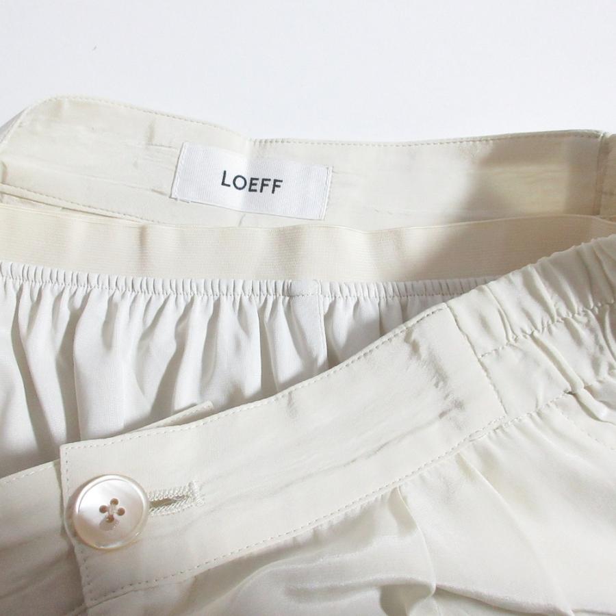 LOEFF（ロエフ） 美品 デシン タック テーパードパンツ 8814-699-0019