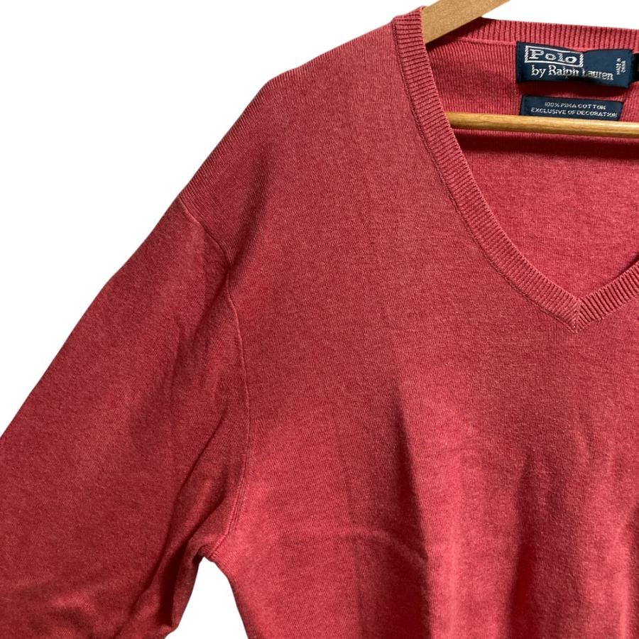 美品 Polo by Ralph Lauren ポロラルフローレン ピマコットン Vネック 