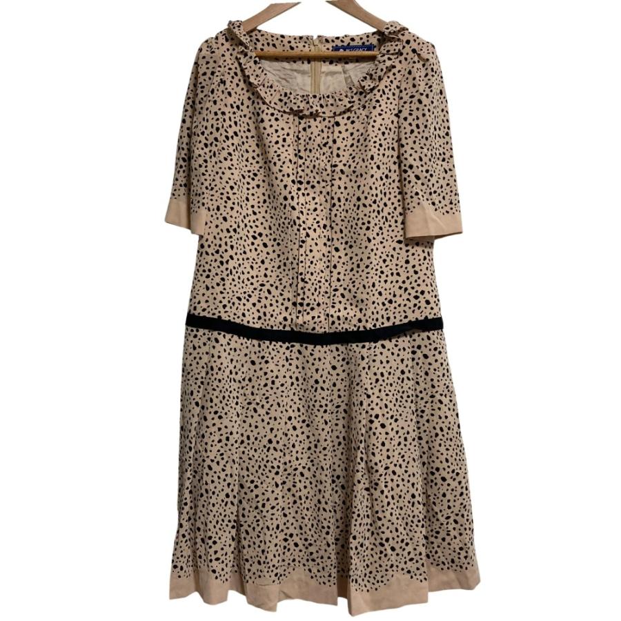 M'S GRACY（エムズグレイシー） 美品 ダルメシアン柄 半袖 ミディ