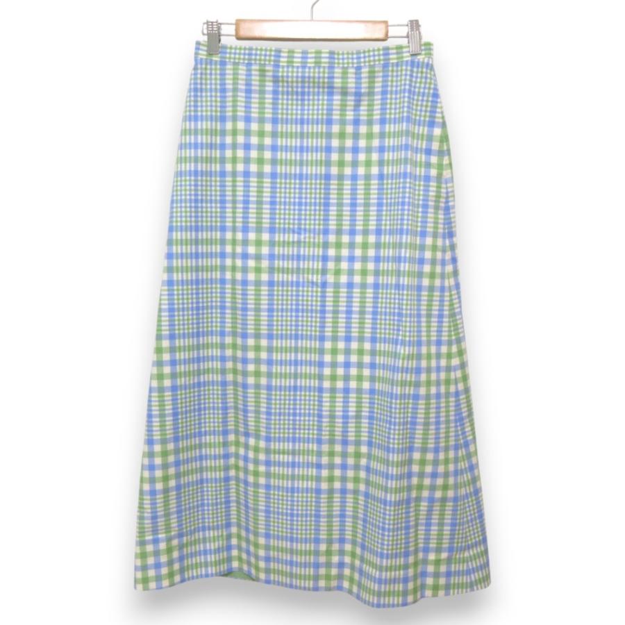 DRAWER（ドゥロワー） 美品 A-line skirt チェック柄 Aライン ミモレ丈