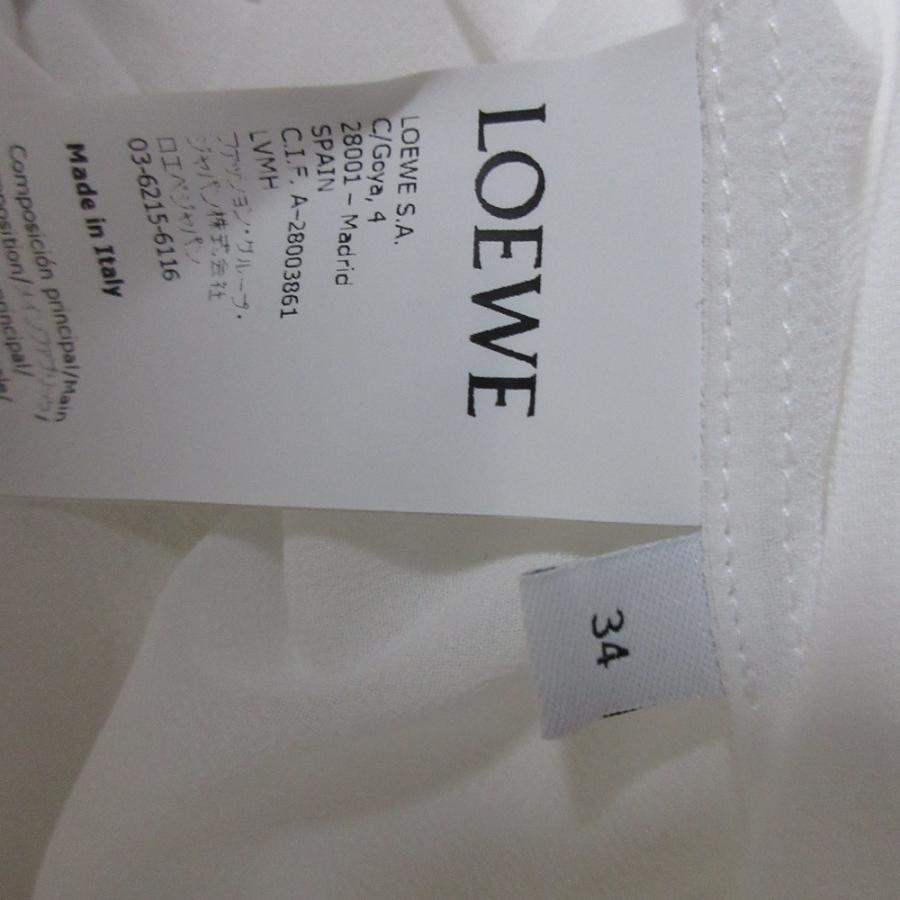 美品 LOEWE ロエベ アシンメトリー プリーツ パネル キャミトップス 34 ホワイト レディース 古着 中古 USED LOEWE（ロエベ） 美品 アシンメトリー プリーツ パネル キャミトップス