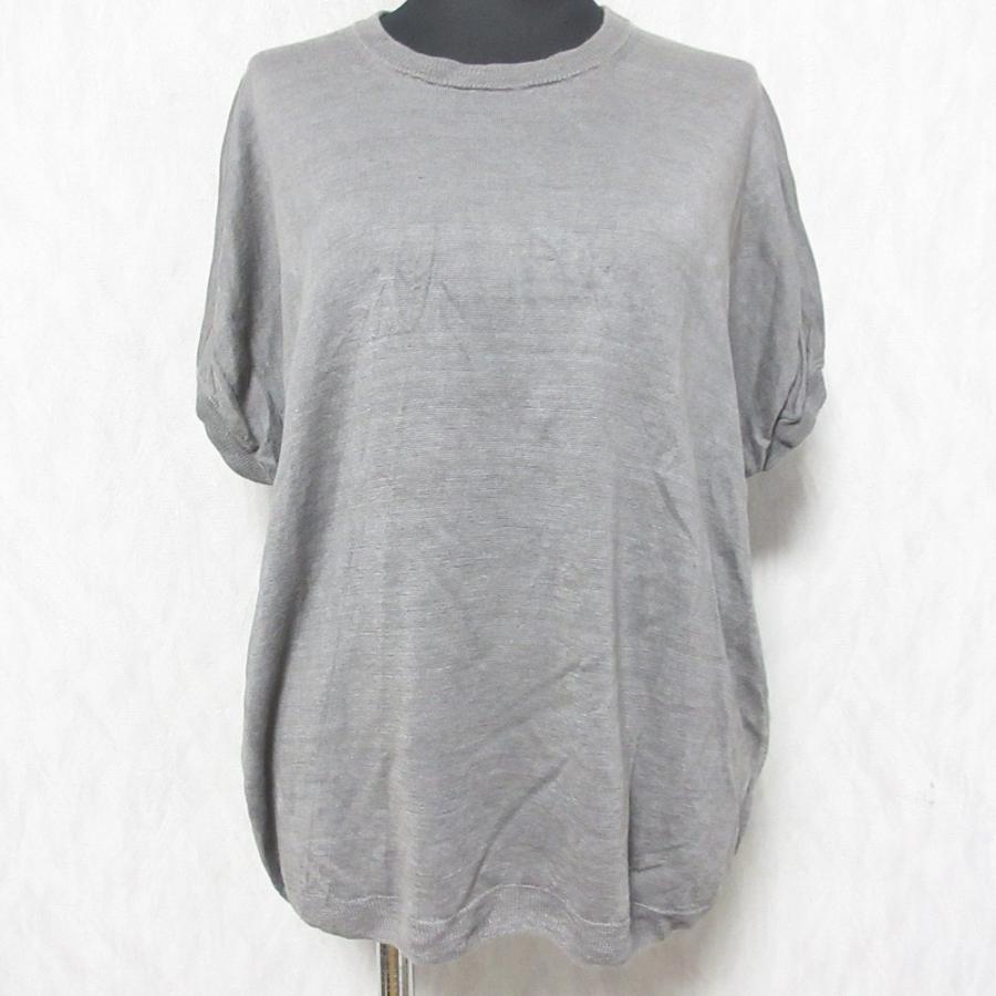 evam eva（エヴァムエヴァ） 美品 リネン100％ ショートスリーブ 