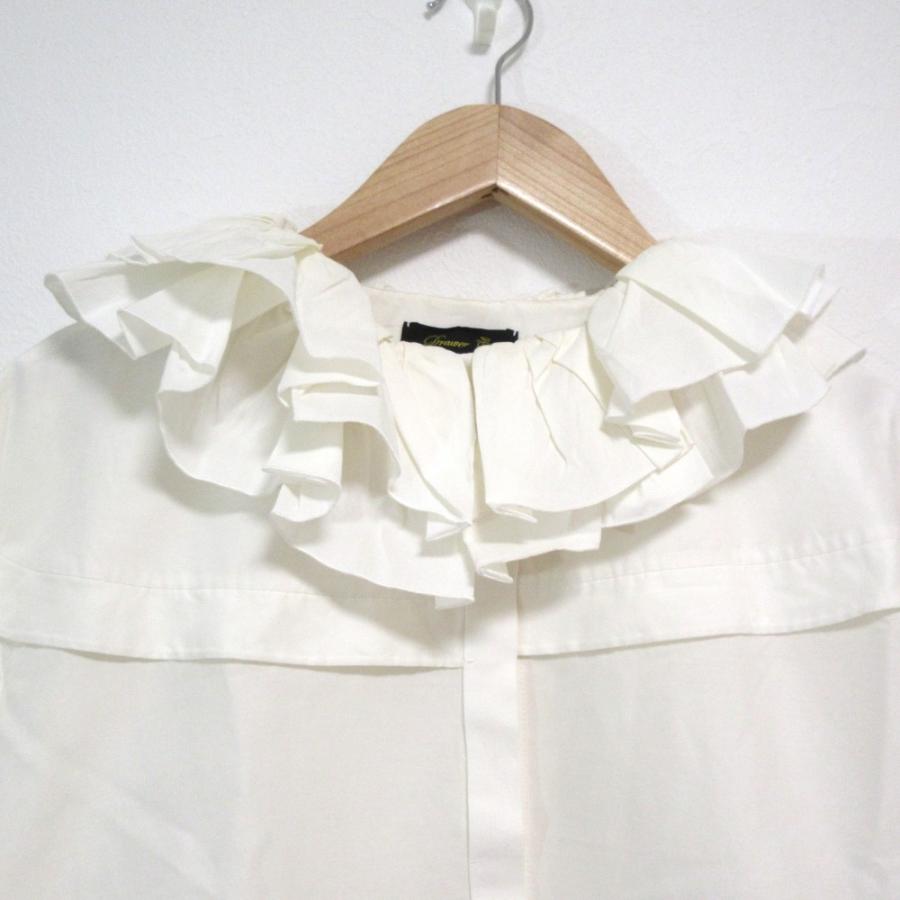 DRAWER（ドゥロワー） 美品 シルクブレンド フリルギャザー ハーフ