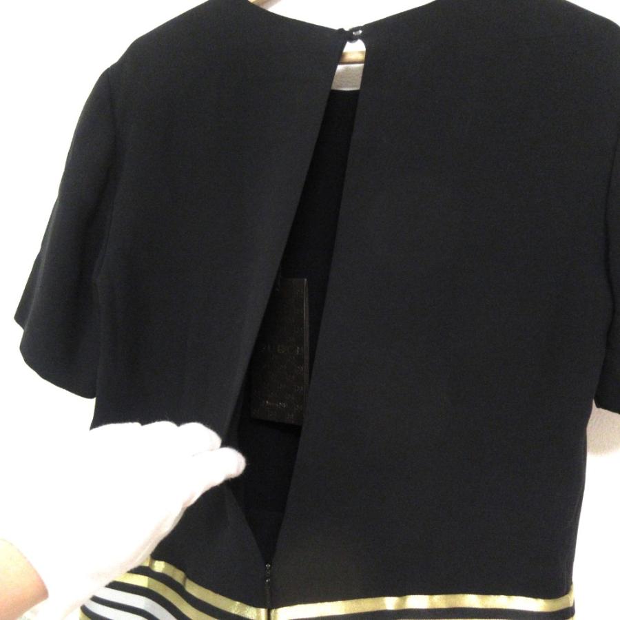 GUCCI 半袖ひざ丈ワンピース38 GUCCI（グッチ） 良品 フリーダジャンニーニ期 シルク100