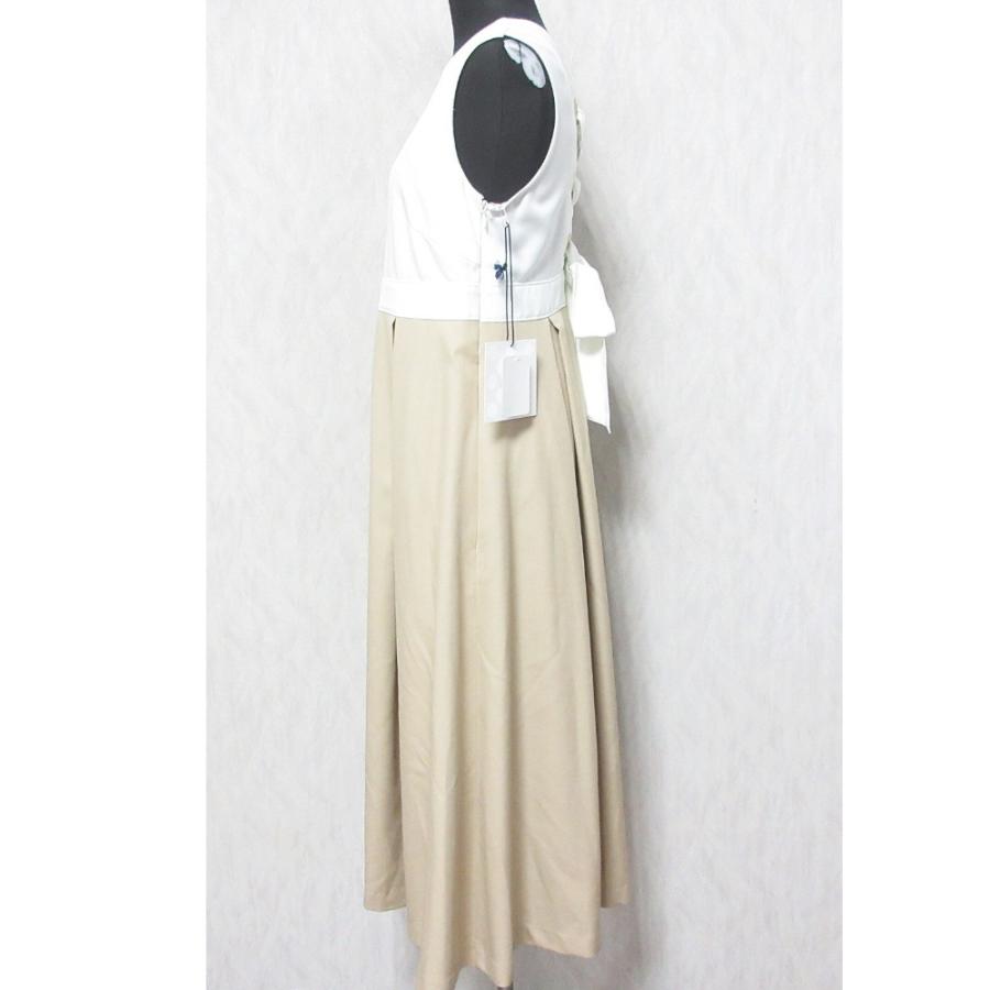 未使用 akiki アキキ バックレースアップ ノースリーブ ロング フレア 