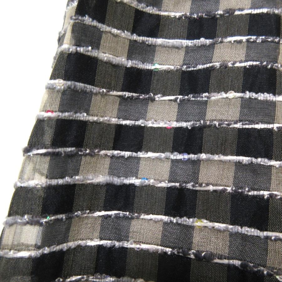 ebure 美品 23AW ebure エブール スパークルチェック オーガンジー 