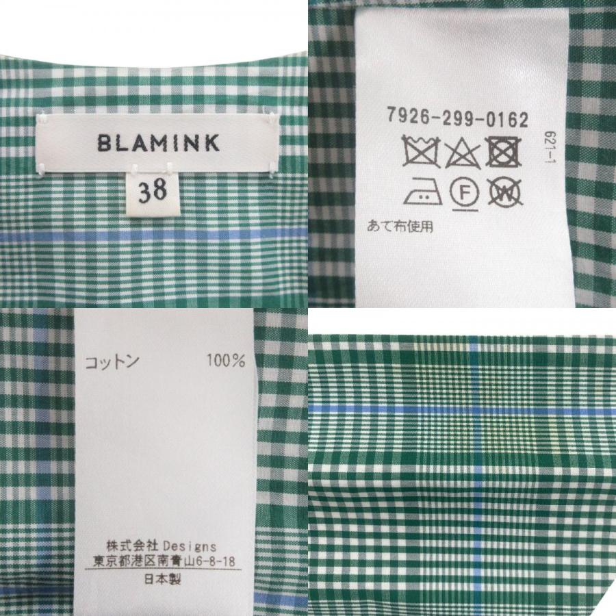 BLAMINK 美品 ブラミンク M CO CHK CASH WRAP チェック柄 リボン