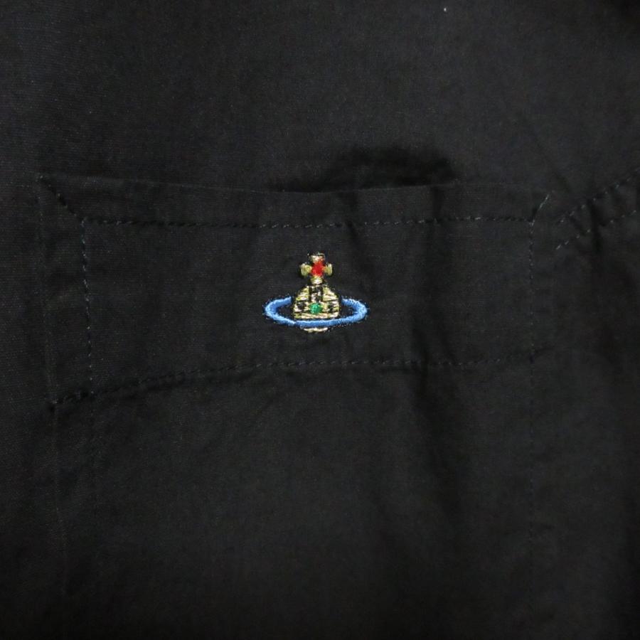 美品 98AW Vivienne Westwood RED LABEL ヴィヴィアンウエストウッド ヴィンテージ オーブ刺繍 シャツ ブラウス 1 ブラック レディース 古着 中古 USED Vivienne Westwood red label 美品 98AW RED LABEL ヴィヴィアン