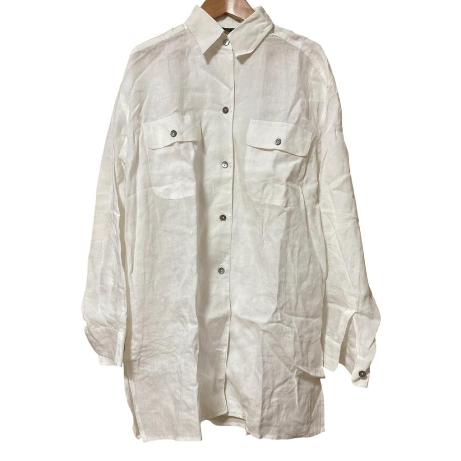 極美品♪マックスマーラ WEEKEND リネンフレンチスリーブシャツ イタリア製 美品 MAX MARA WEEKEND マックスマーラ ウィークエンド リネン オーバ