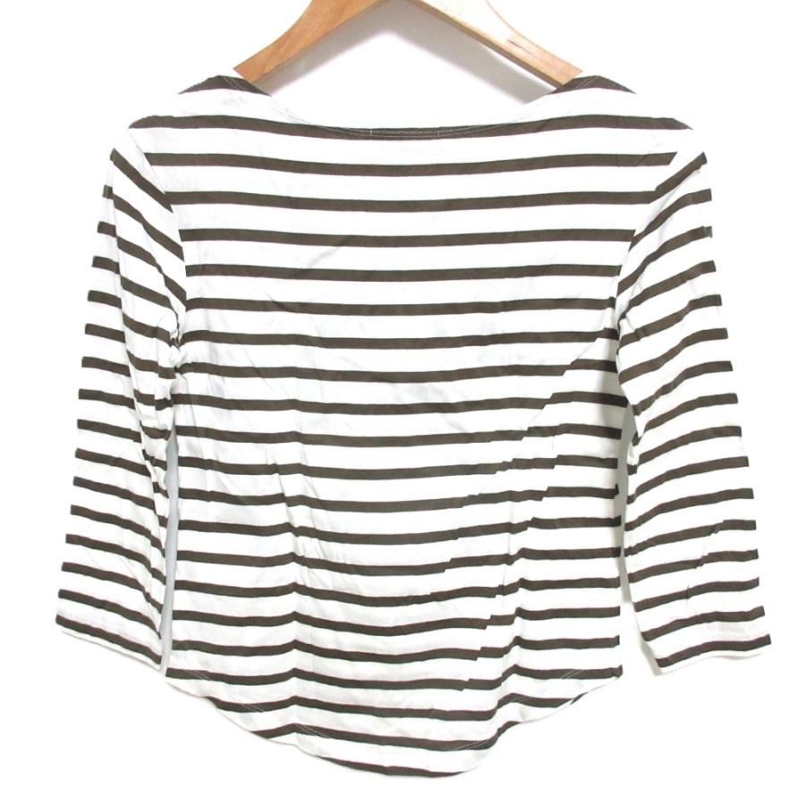 美品 24SS madisonblue マディソンブルー BOAT NECK 3/4 SLEEVE TEE Tシャツ カットソー MB241-7003 XS ホワイト カーキ レディース 古着 中古 USED 美品 24SS madisonblue マディソンブルー BOAT NECK 3/4 SLEEVE TEE T