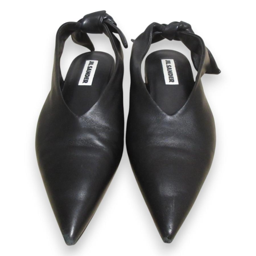 JIL SANDER（ジルサンダー） 良品 レザー バックリボン ポインテッド
