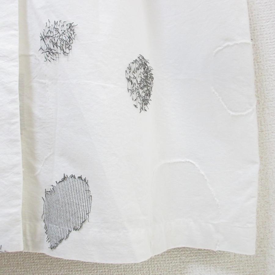未使用 FUGAFUGA フーガフーガ 佐藤繊維 コットン 和紙刺繍 ノーカラー 